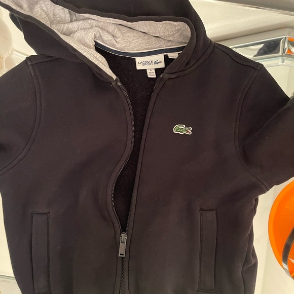 LACOSTE (KIDS BLACK
SPORT FLEECE HOODIE) New without tags! - Picture 7 of 9